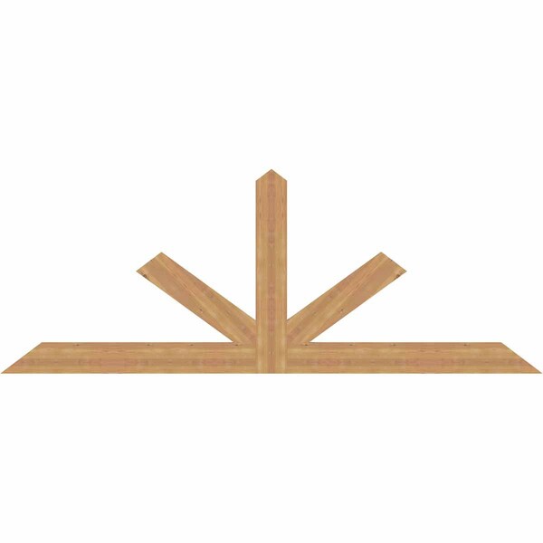 Ekena Millwork Saratoga Smooth Timber Gable Bracket, Western Red Cedar, 96"W x 36"H x 1 1/2"D x 5 1/2"F, 9/12 Pitch GBW096X36X0206SAR00SWR - main